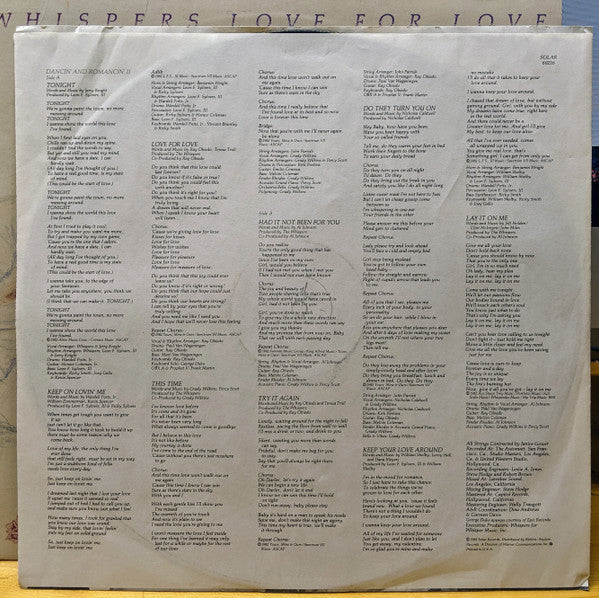 Whispers, The - Love For Love (LP) - Discogs image 4