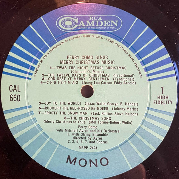Perry Como - Perry Como Sings Merry Christmas Music (LP) - Discogs image 3