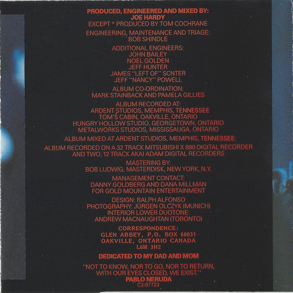 Tom Cochrane - Mad Mad World (CD) - Discogs image 4