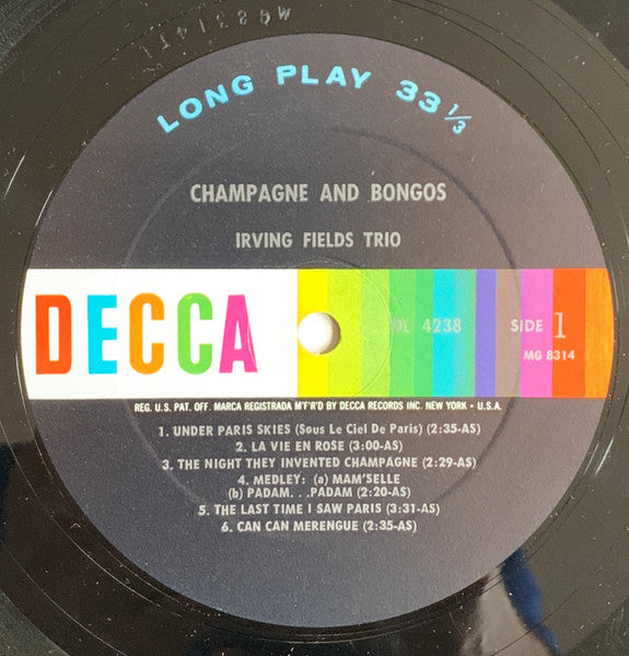 Irving Fields Trio - Champagne And Bongos (LP) - Discogs image 3