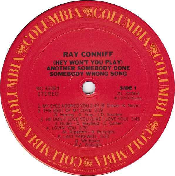 Ray Conniff - Another Somebody Done Somebody Wrong Song (LP) - Discogs image 3