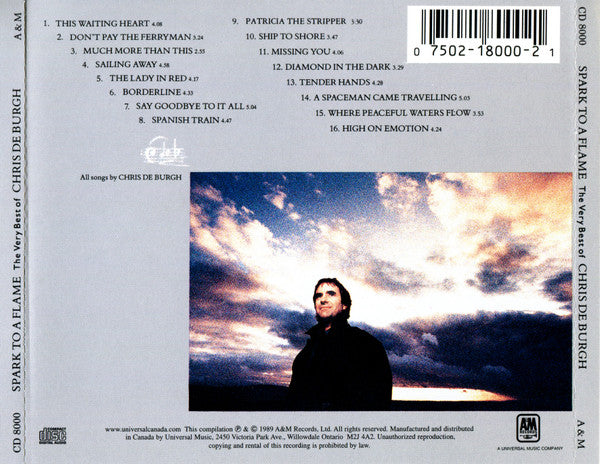 Chris de Burgh - Spark To A Flame (The Very Best Of Chris de Burgh) (CD) - Discogs image 2