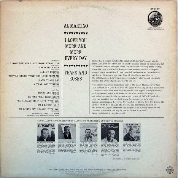 Al Martino - I Love You More And More Every Day / Tears And Roses (LP) - Discogs image 2