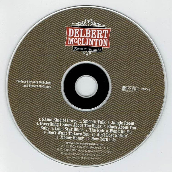 Delbert McClinton - Room To Breathe (CD) - Discogs image 3