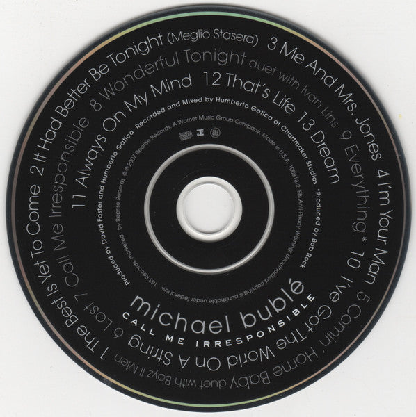 Michael Bublé - Call Me Irresponsible (CD) - Discogs image 4