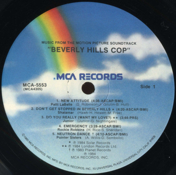 Various - Beverly Hills Cop (Music From The Motion Picture Soundtrack) (LP) - Discogs image 3