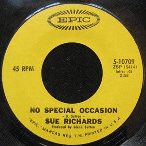 Sue Richards - Feel Free To Go / No Special Occasion (7") - Discogs image 2