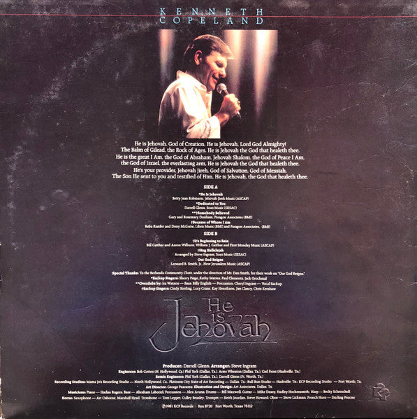 Kenneth Copeland - He Is Jehovah (LP) - Discogs image 2