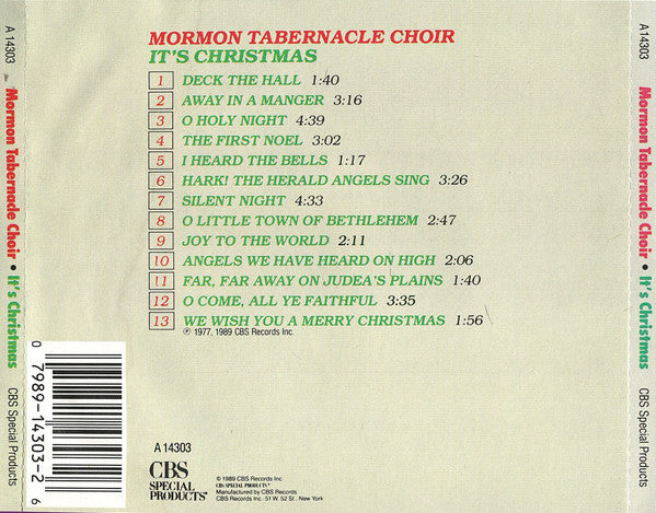 Mormon Tabernacle Choir - It's Christmas (CD) - Discogs image 2