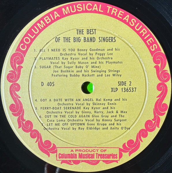 Various - The Best Of The Big Band Singers (LP) - Discogs image 4