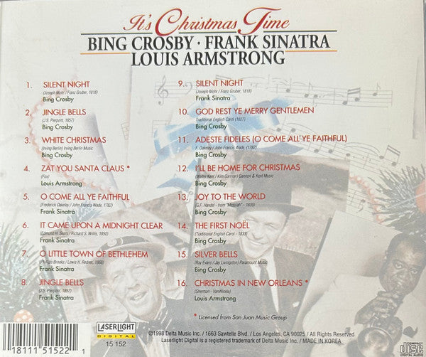 Bing Crosby - Frank Sinatra - Louis Armstrong - It's Christmas Time (CD) - Discogs image 6