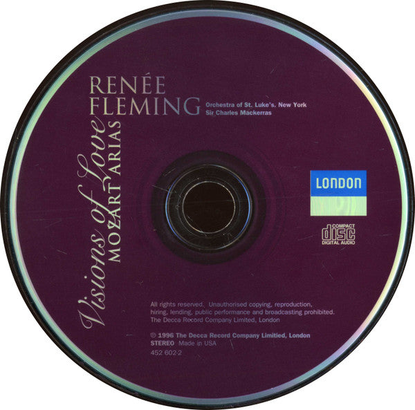 Renée Fleming, Orchestra Of St. Luke's, Sir Charles Mackerras - Visions Of Love - Mozart Arias (CD) - Discogs image 3