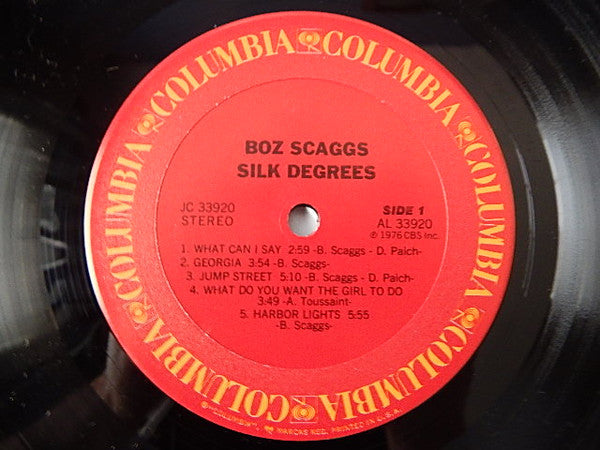 Boz Scaggs - Silk Degrees (LP) - Discogs image 2