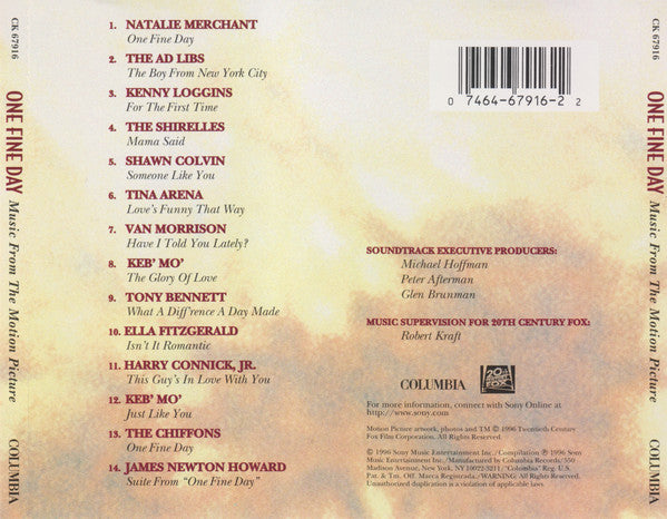 Various - One Fine Day (Music From The Motion Picture) (CD) - Discogs image 2