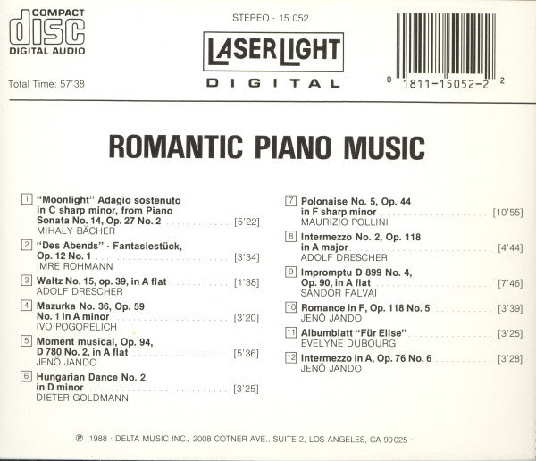Various - Romantic Piano Music (CD) - Discogs image 3