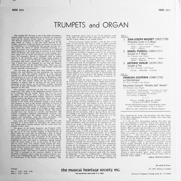 Maurice André, Raymond André (2), Bernard Soustrot, Hedwig Bilgram - Trumpets and Organ (LP) - Discogs image 2