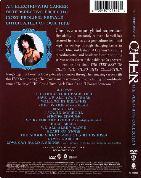Cher - The Very Best Of Cher - The Video Hits Collection (DVD) - Discogs image 2