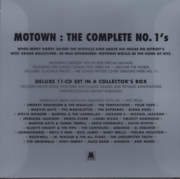 Various - Motown: The Complete No. 1's (11xCD) - Discogs image 2