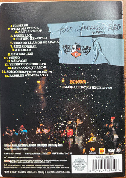 RBD - Tour Generación RBD En Vivo (DVD) - Discogs image 4