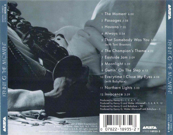 Kenny G (2) - The Moment (CD) - Discogs image 2