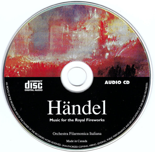Georg Friedrich Händel, Orchestra Filarmonica Italiana, Alessandro Arigoni - Music For The Royal Fireworks Water Music, Suites 1, 2 & 3 (CD) - Discogs image 4