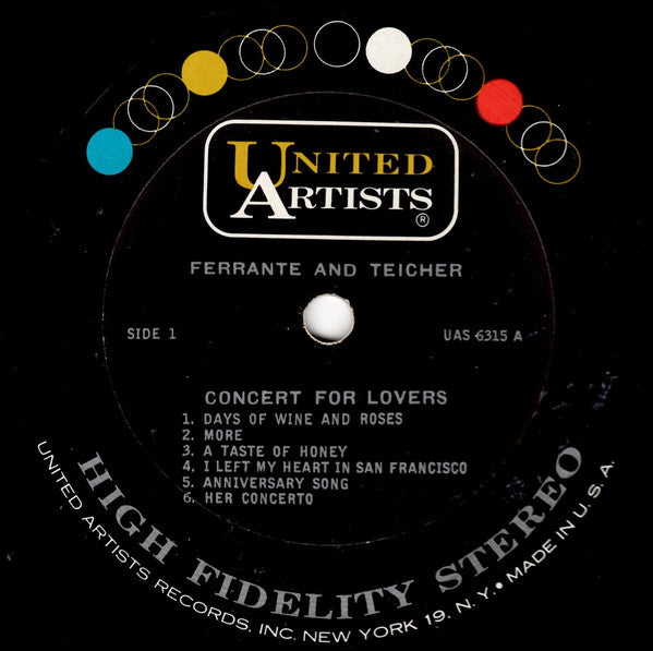 Ferrante & Teicher - Concert For Lovers (LP) - Discogs image 3