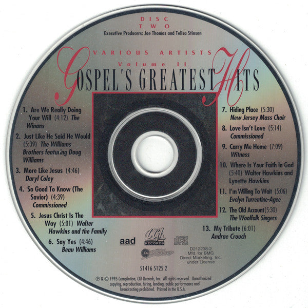 Various - Gospel's Greatest Hits Volume II (2xCD) - Discogs image 4