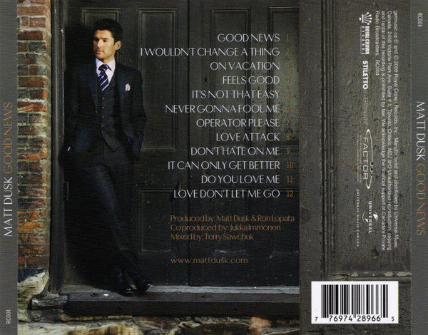 Matt Dusk - Good News (CD) - Discogs image 2
