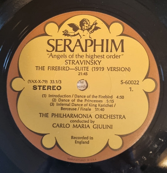 Carlo Maria Giulini - Stravinsky: Firebird-Bizet-Ravel (LP) - Discogs image 3