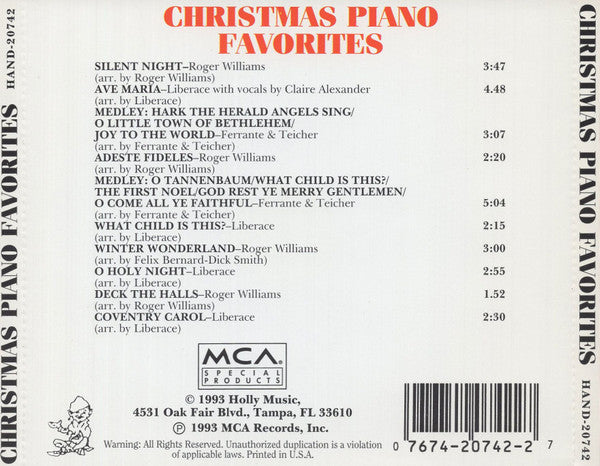 Various - Christmas Piano Favorites (CD) - Discogs image 2