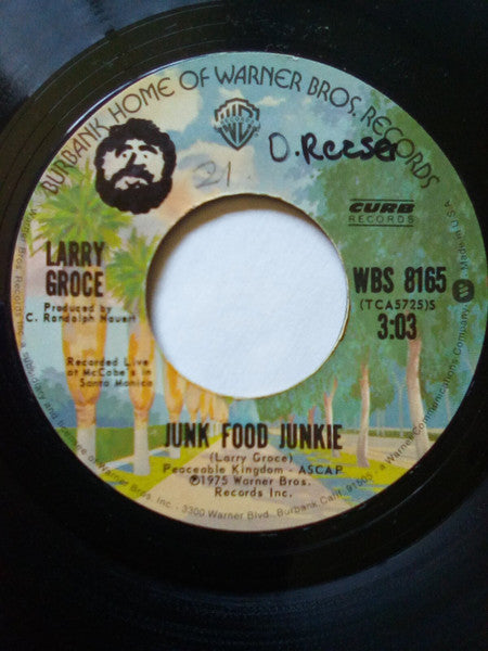 Larry Groce - Junk Food Junkie (7")