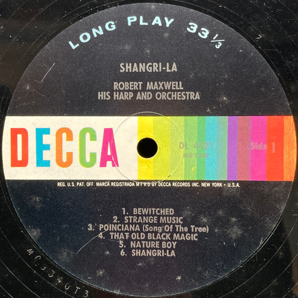 Robert Maxwell, His Harp And Orchestra - Shangri-La (LP) - Discogs image 3