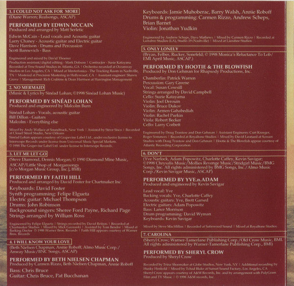 Various - Message In A Bottle (Music From And Inspired By The Motion Picture) (CD) - Discogs image 6