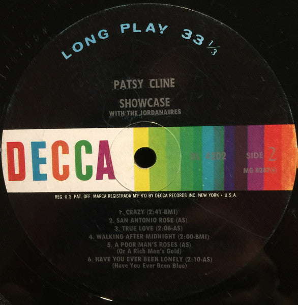 Patsy Cline - Patsy Cline Showcase (LP) - Discogs image 4