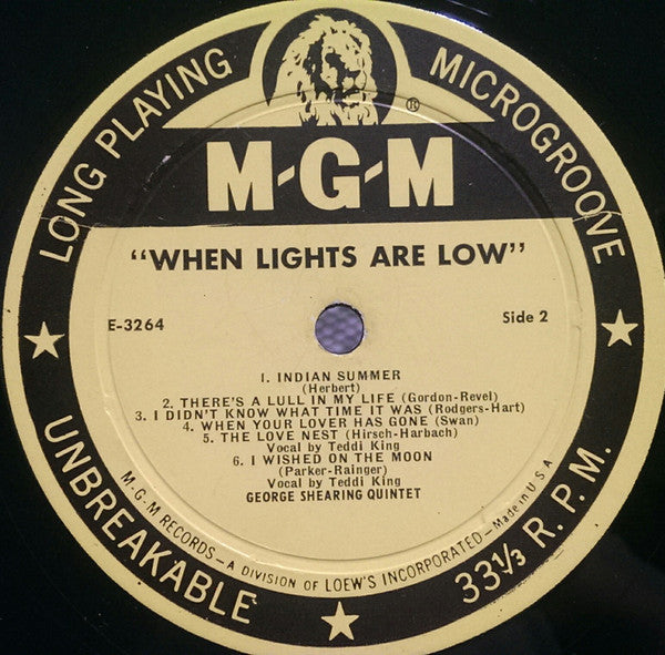 George Shearing Quintet, The - When Lights Are Low (LP) - Discogs image 4