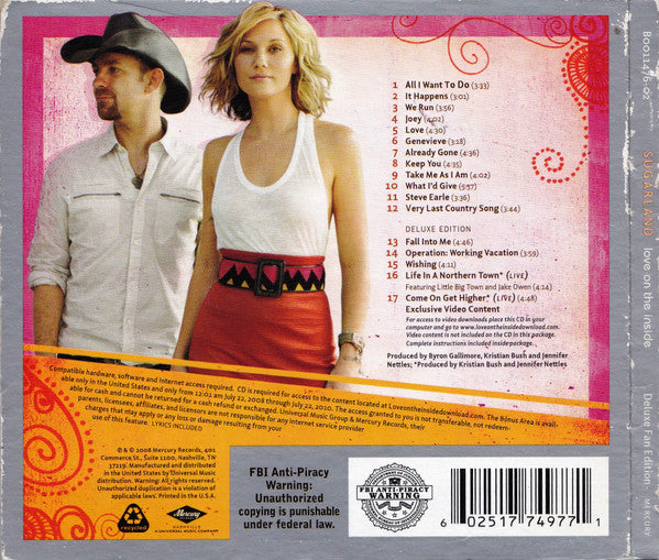 Sugarland (2) - Love On The Inside (CD) - Discogs image 4