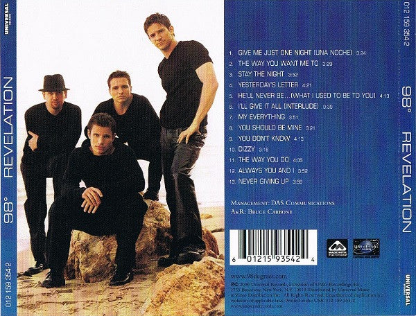 98 Degrees - Revelation (CD) - Discogs image 2