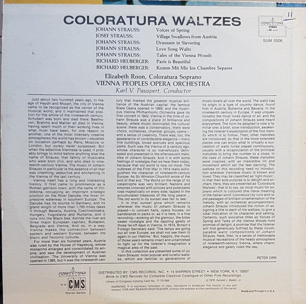 Elisabeth Roon - Coloratura Waltzes (LP) - Discogs image 2