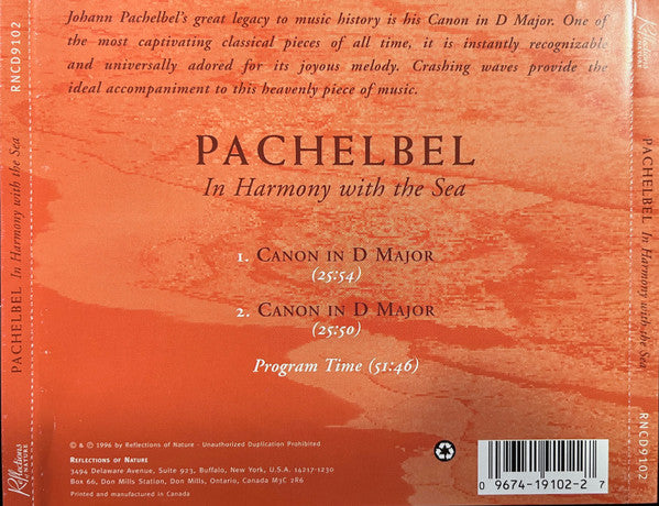 Johann Pachelbel - In Harmony With The Sea (CD) - Discogs image 3