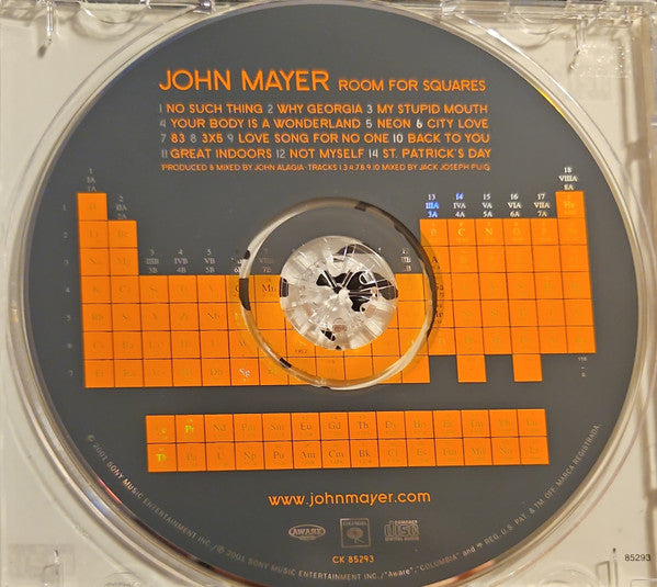 John Mayer - Room For Squares (CD) - Discogs image 2
