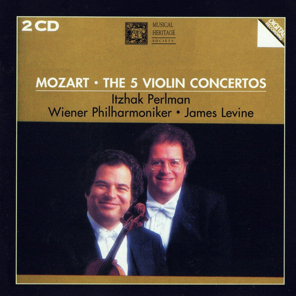 Wolfgang Amadeus Mozart - Itzhak Perlman, James Levine (2), Wiener Philharmoniker - The 5 Violin Concertos (2xCD)