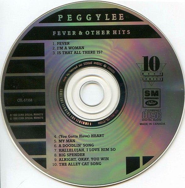 Peggy Lee - Fever And Other Hits (CD) - Discogs image 3