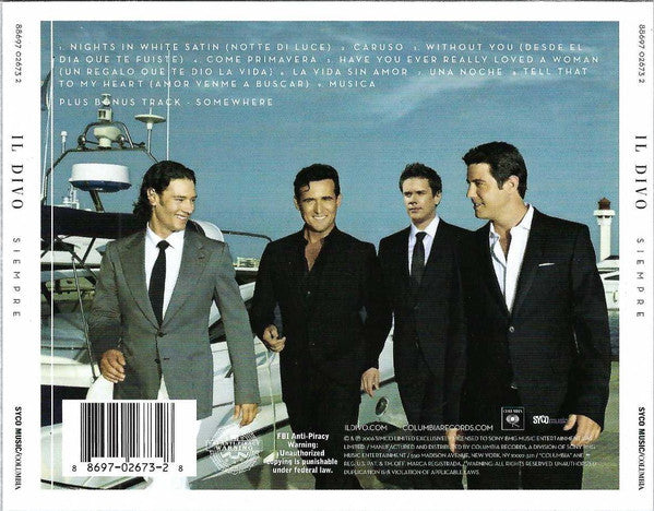 Il Divo - Siempre (CD) - Discogs image 3