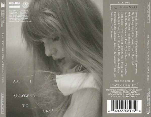Taylor Swift - The Tortured Poets Department (CD) - Discogs image 2