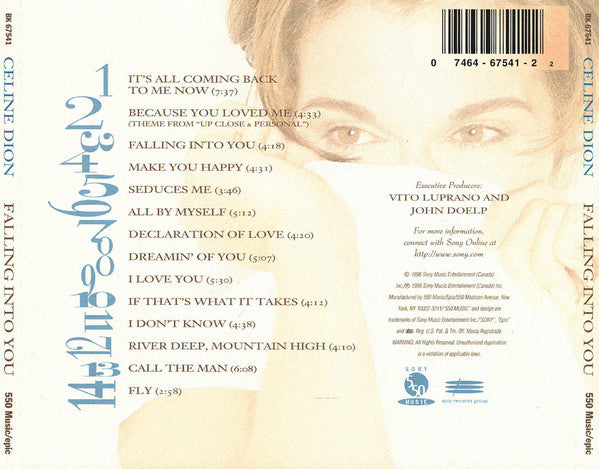 Céline Dion - Falling Into You (CD) - Discogs image 2