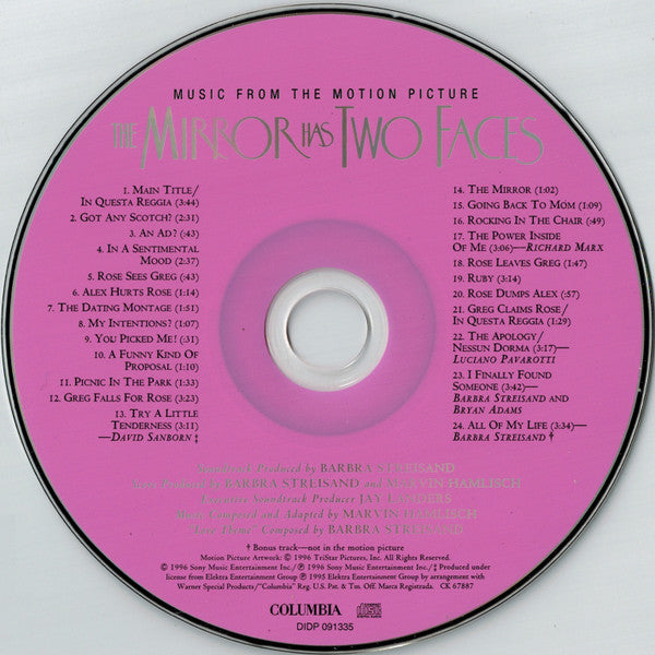 Barbra Streisand / Marvin Hamlisch - The Mirror Has Two Faces (CD) - Discogs image 3