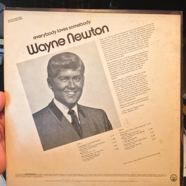 Wayne Newton - Everybody Loves Somebody (LP) - Discogs image 2