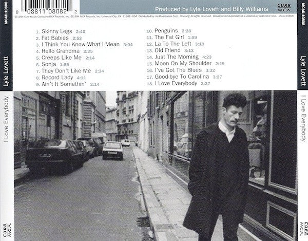 Lyle Lovett - I Love Everybody (CD) - Discogs image 2