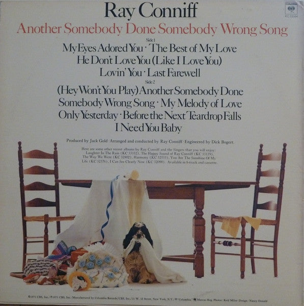 Ray Conniff - Another Somebody Done Somebody Wrong Song (LP) - Discogs image 2