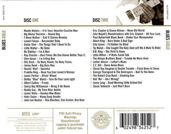 Various - Blues - Gold (2xCD) - Discogs image 2